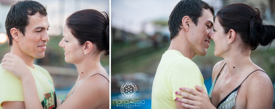 Couple kissing on the beach 