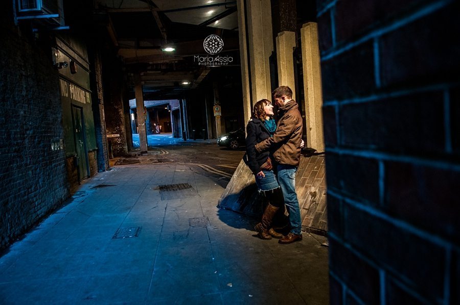 Engagement shoot in the Railway tunnels in Windsor