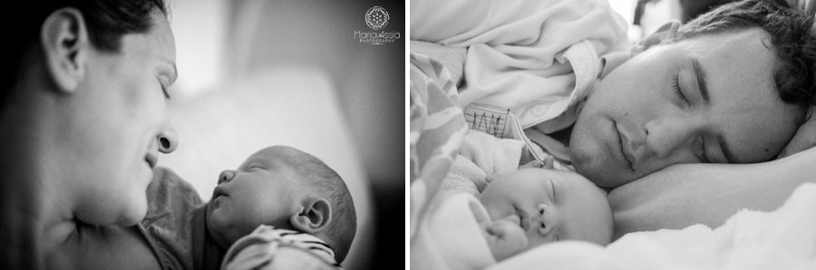 newborn moments with a baby's mum and dad