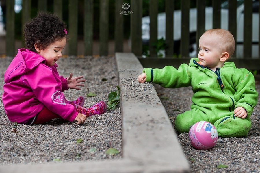 toddlers playing on the playground