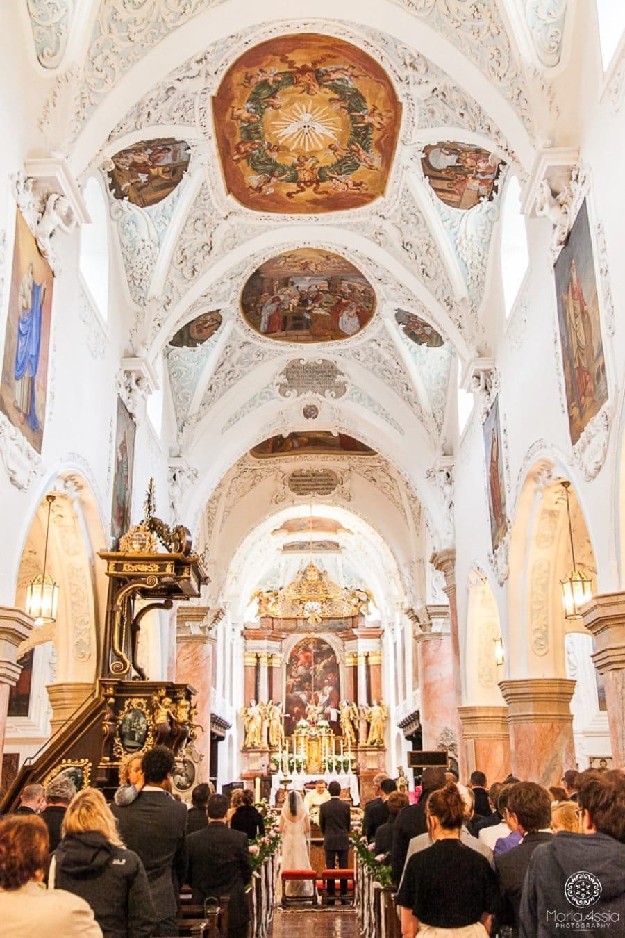 Mattsee Church, Stiftskirche Mattsee wedding ceremony