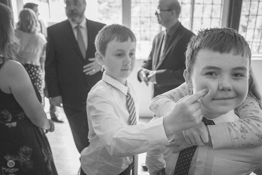 Children at a wedding at Birtsmorton Court