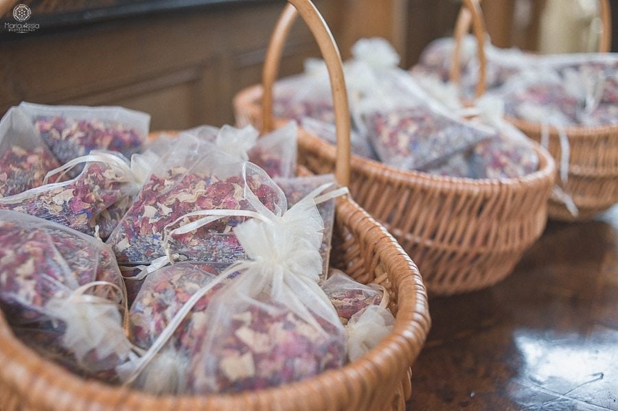 Confetti at a wedding at Birtsmorton Court Navy Blue Wedding - Maria Assia Photography