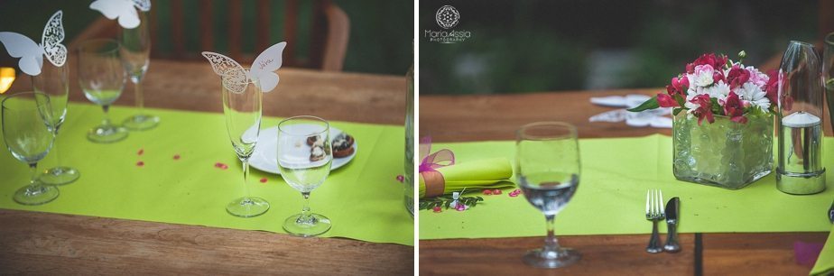 Green and white butterfly Table decorations at a prague star summer palace wedding.jpg