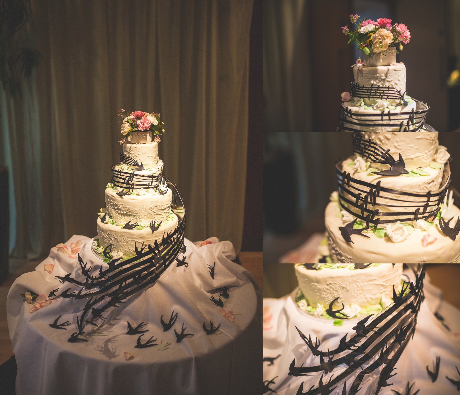 Glamorous Music Themed Chelsea Wedding Cake