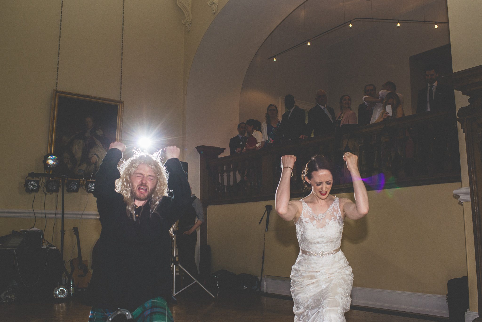 Bride and Groom dancing to a rock ballad for their first dance