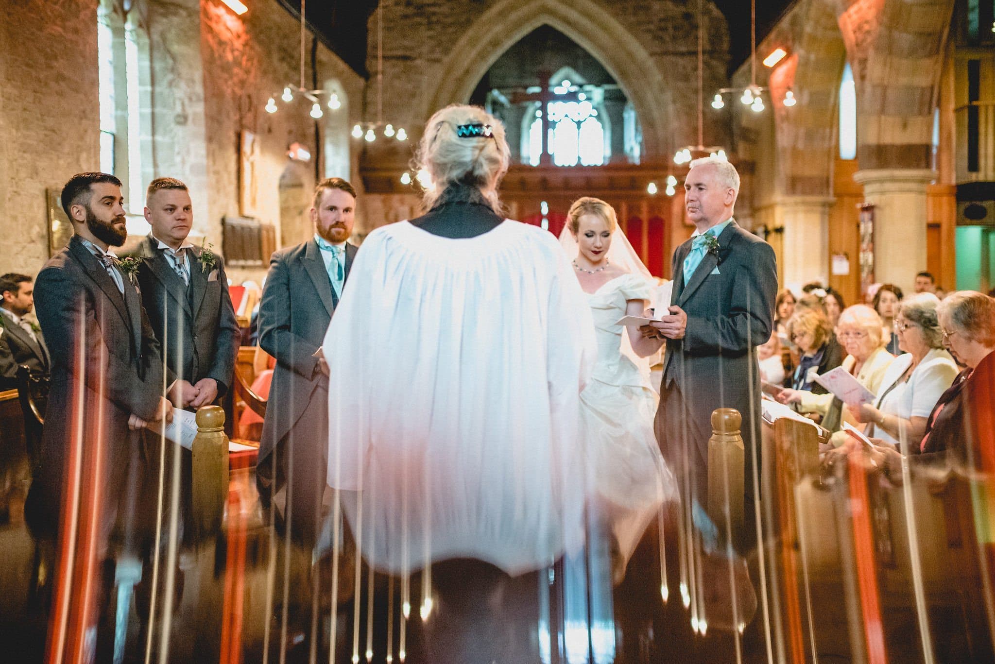 Bride and groom at their wedding ceremony