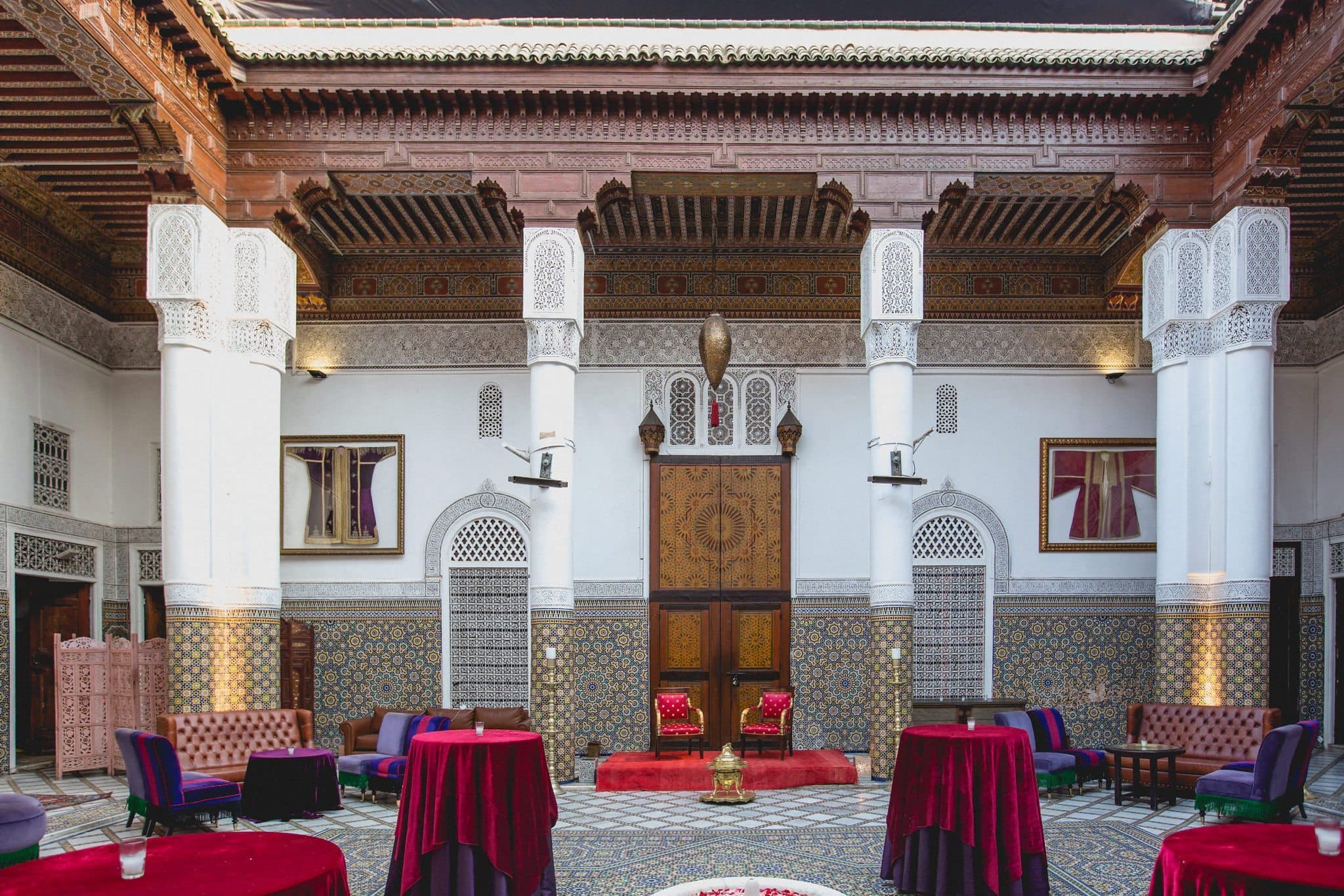 Inner Courtyard at Palais Soleiman Restaurant in Marrakech