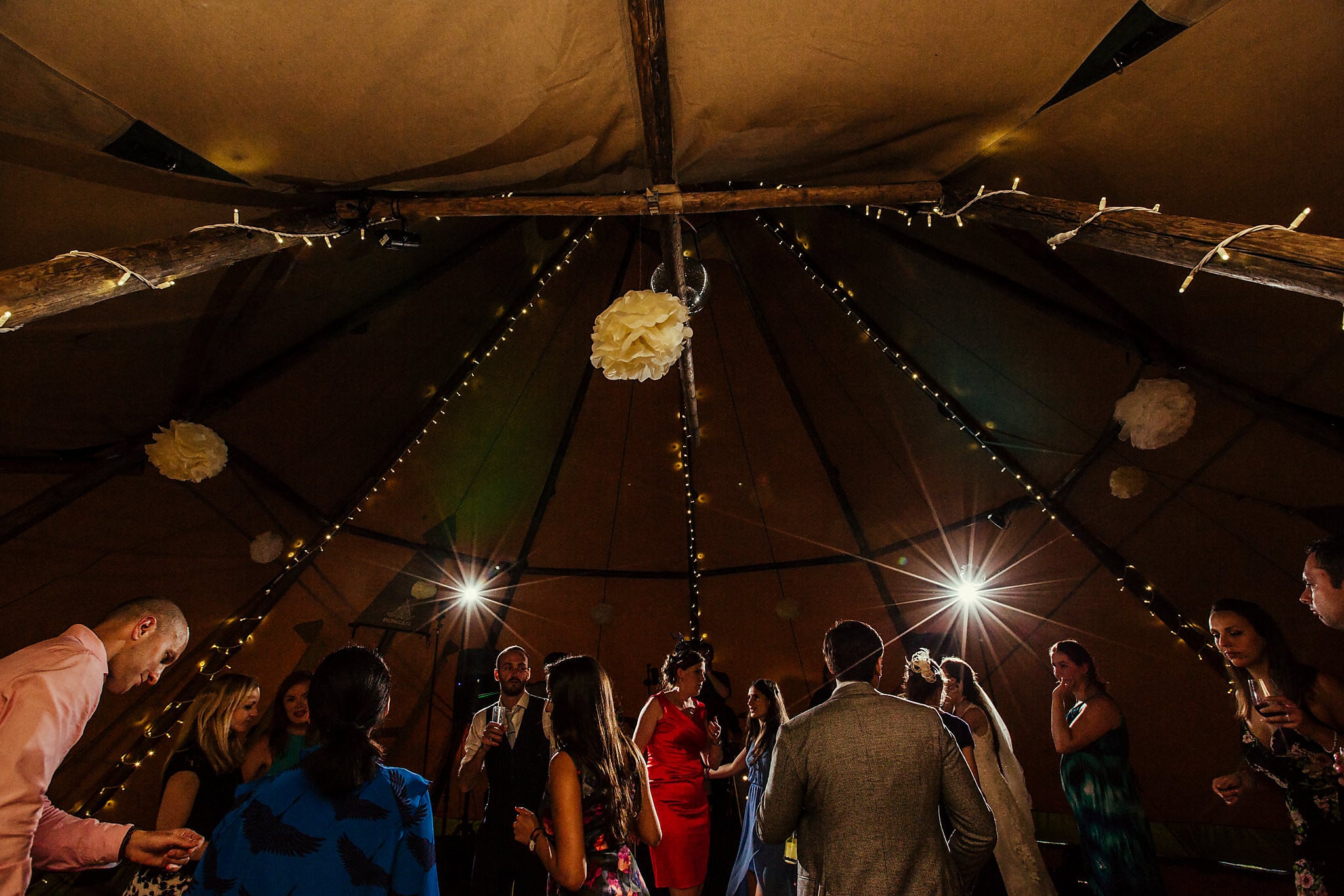 The tipi dancefloor is packed