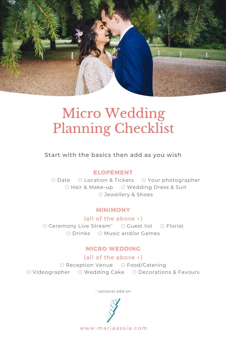 Wedding Planning Checklist for Elopements, Minimonies & Microweddings