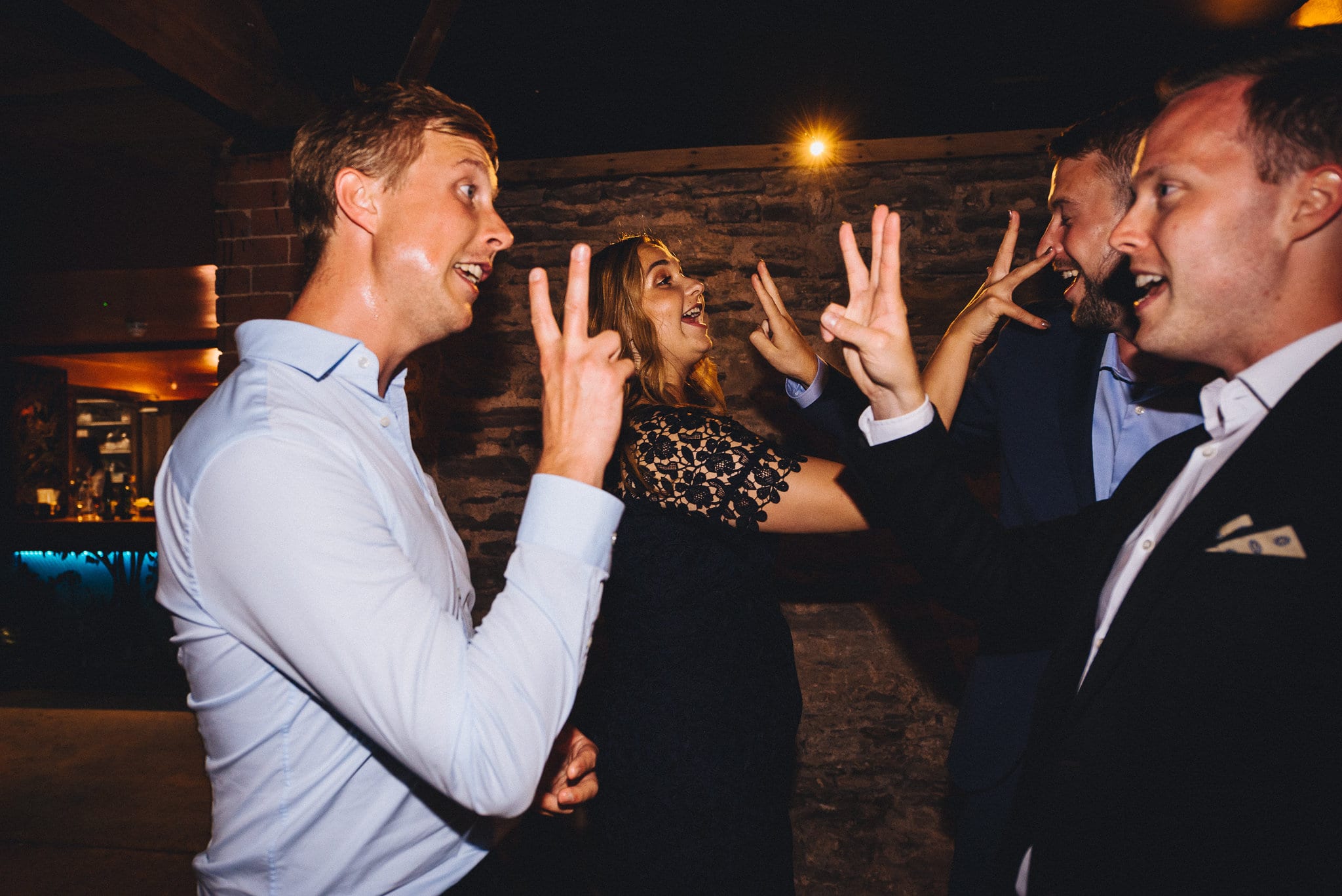 Summer Dewsall Court Wedding guests dancing to Pulp Fiction 